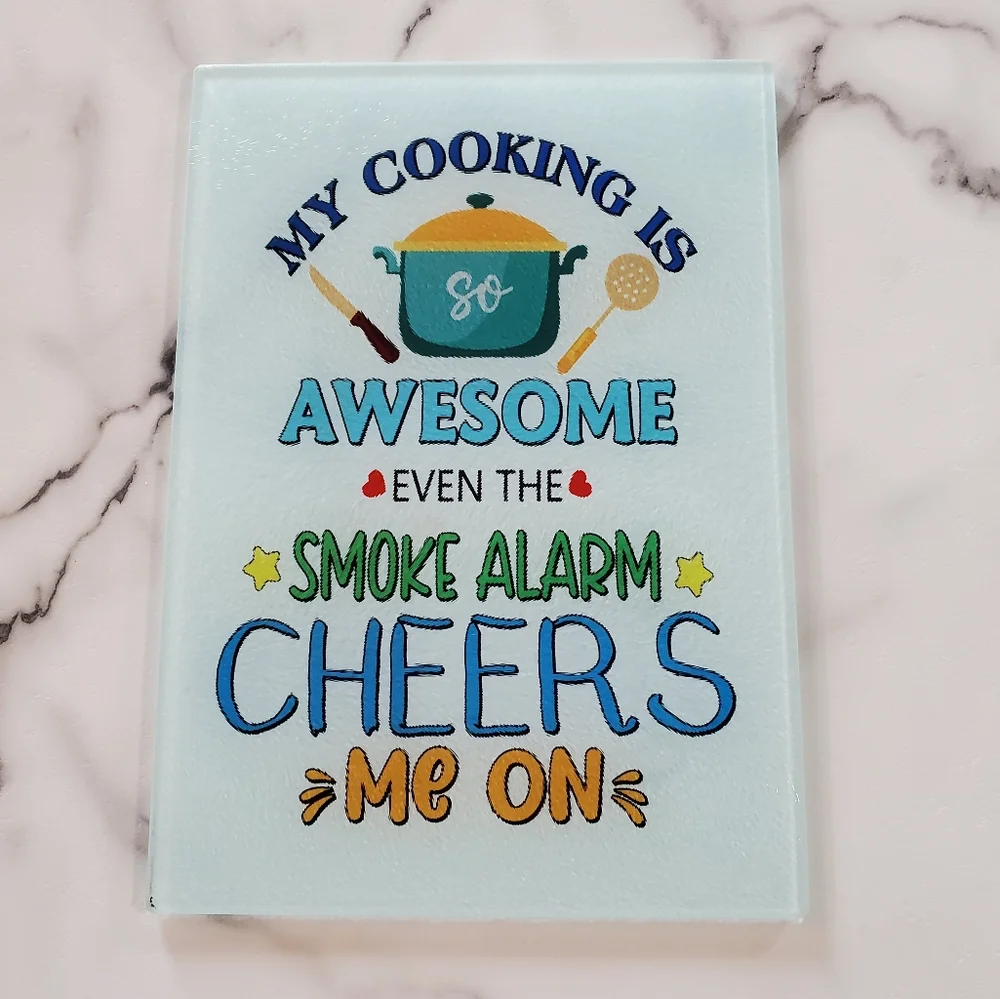 My cooking is so awesome Glass Cutting Board
